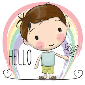 男孩猫头鹰可爱的卡通猫头鹰男孩可爱的卡通男孩可爱的小男孩和女孩