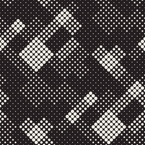 现代时尚半色调纹理.无休止的抽象背景与随机圆.矢量无缝拼接图案照片