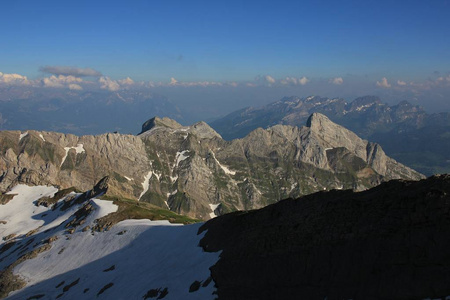 Lisengrat 和山脉的 Alpstein 山脉, 瑞士