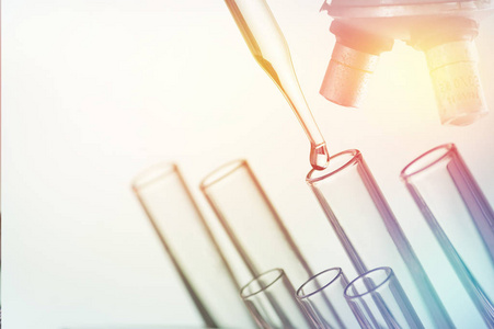 科学实验 实验室设备和试管科学概念