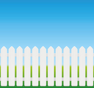 白色的栅栏式漫画风格照片