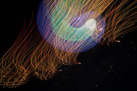 烟花.抽象背景.复制空间照片