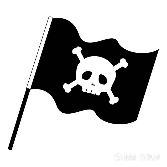 孤立的海盗标志图标