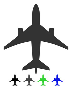 喷气飞机平图标