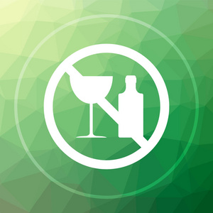 无酒精网站按钮绿色低聚背景照片