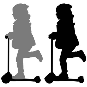 骑在玩具剪影图片