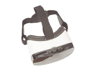 虚拟现实的护目镜或虚拟现实娱乐，孤立在白色眼镜