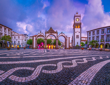 毕竟大城市城市象征的蓬塔德尔加达在葡萄牙亚速尔群岛的圣米格尔岛