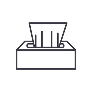 数码相机的笔触图标湿巾矢量线图标, 标志, 插图背景,可编辑笔触照片