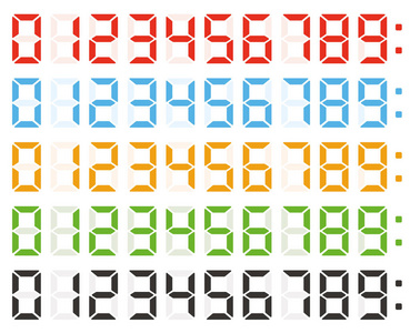 数字，led 的时钟数字集