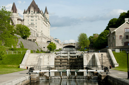 Rideau 运河锁渥太华加拿大