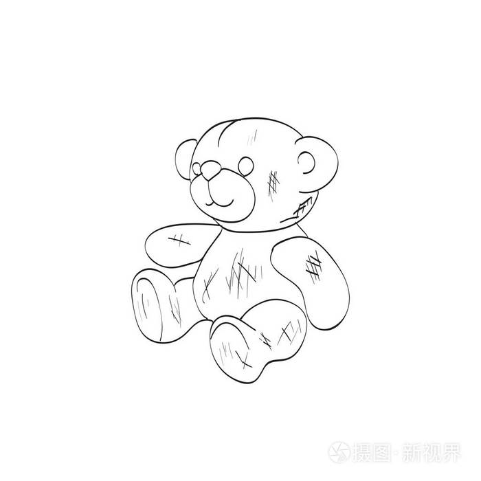 泰迪熊素描