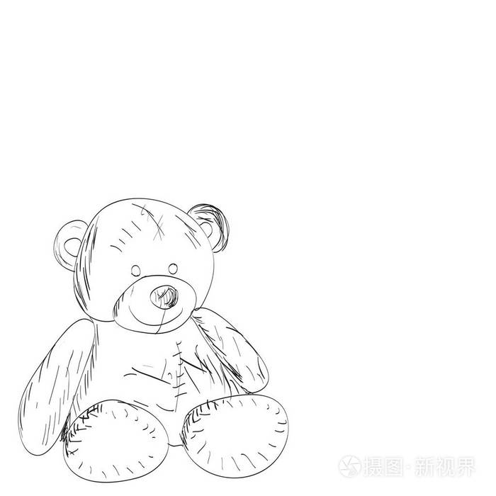 泰迪熊素描