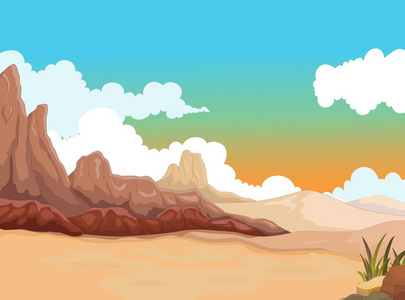 美沙漠与风景背景图片