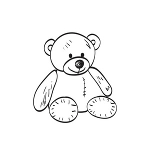 素描熊图片