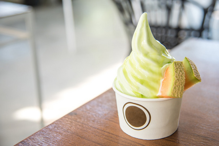 哈密瓜冰淇淋图片