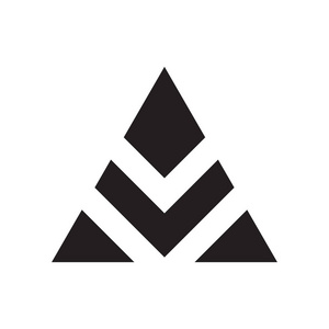 三角形图标矢量隔离在白色背景为您的 web 和移动应用程序设计, 三角形徽标概念