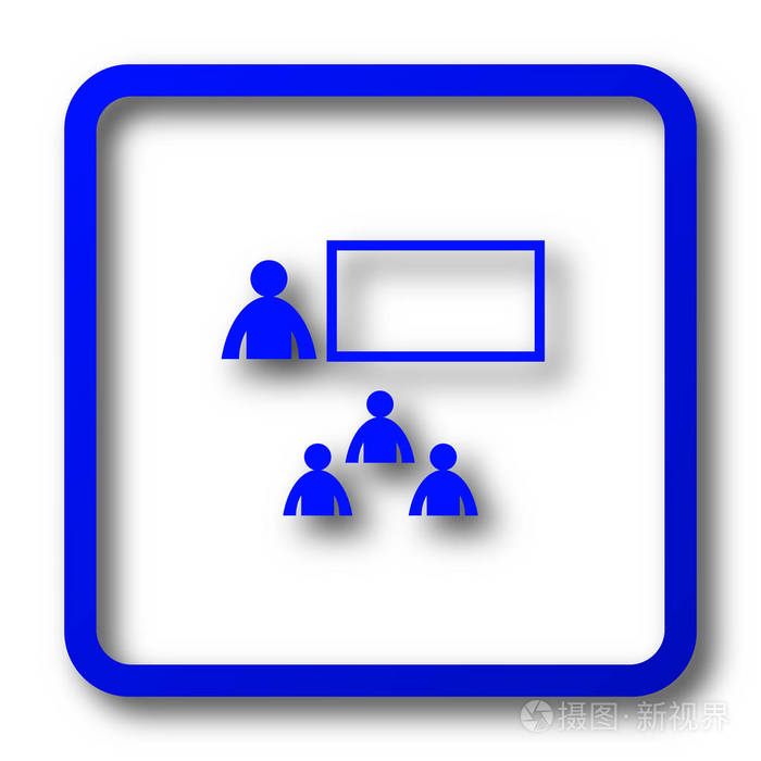 呈现图标在白色背景上呈现网站按钮