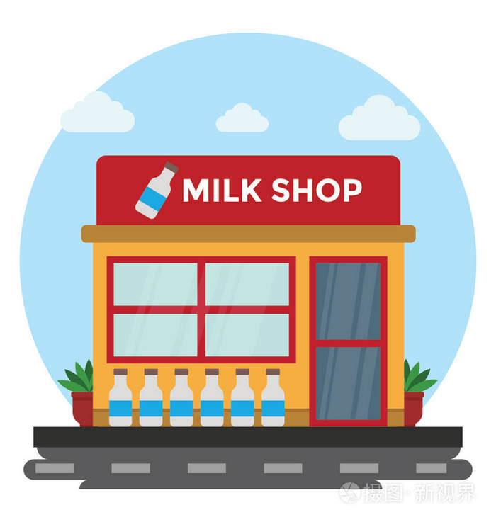 牛奶店的乳制品店