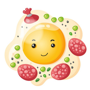 卡通鸡蛋矢量图照片