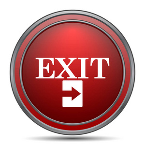 退出图标.白色背景上的互联网按钮照片