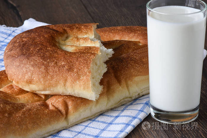 面包牛奶真实图片
