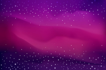 紫色, 粉红色的矢量覆盖着星星。现代几何抽象例证。该模板可作为一个新年背景横幅, 标语牌, 海报. 抽象背景与文本的位置