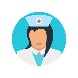 护士图标矢量隔离白色背景为您的 web 和移动应用程序设计, 护士徽标概念