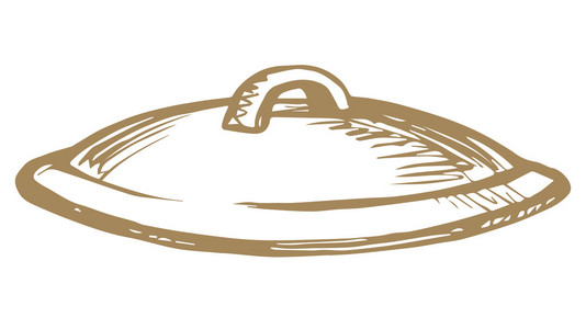 盖上锅盖.矢量绘图照片