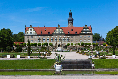 皇宫和公园的在 Weikersheim