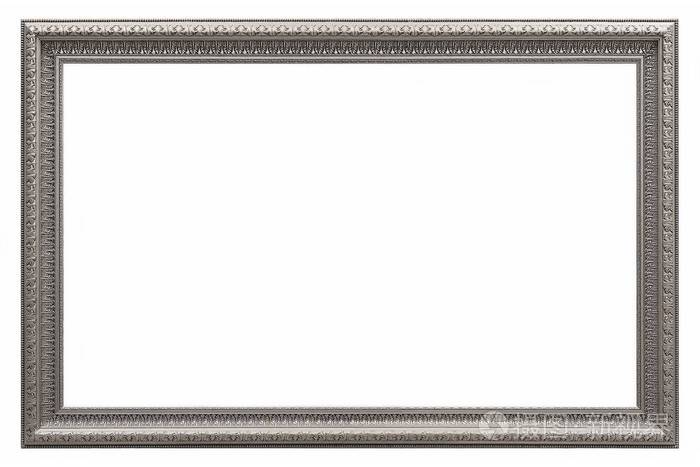 孤立在白色背景上的银相框