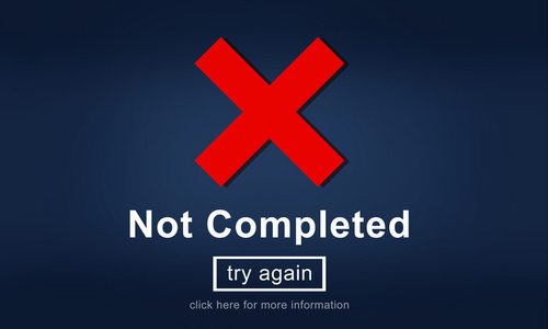 未完成图标模板与未完成的概念照片