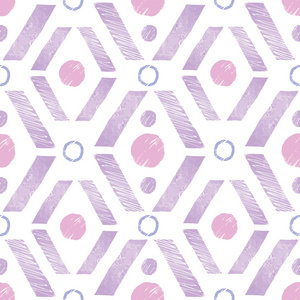 紫色粉红色菱形图案重复花纹设计照片