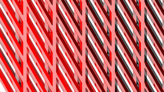 红色抽象格子。三维背景。3d 渲染