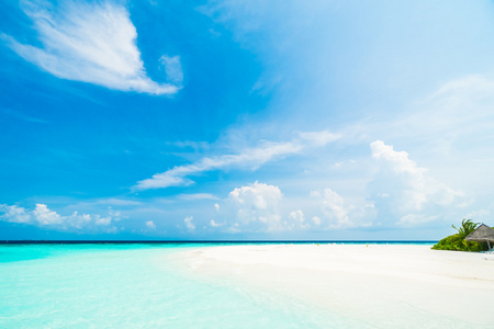 美丽的热带马尔代夫度假胜地