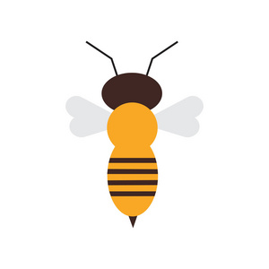 蜜蜂图标矢量隔离白色背景为您的 web 和移动应用程序设计, 蜂徽标概念