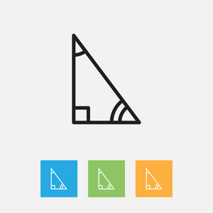 在三角洲大纲上的教符号的矢量插图。保费质量孤立的三角形元素在时尚平面样式