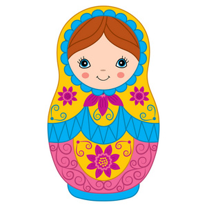俄罗斯嵌套娃娃矢量.套娃要剪贴画照片