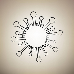 防病毒剪影图片