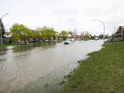 城市洪水蒙特利尔加拿大