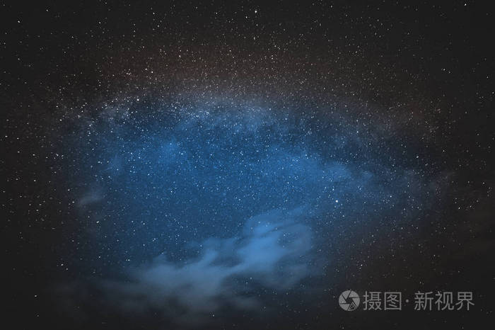 银河的星星夜空