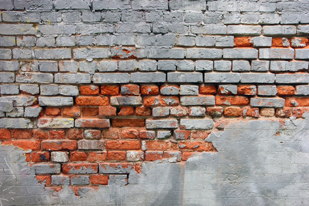 旧红绘的背景纹理的旧红砖破旧破旧砖砌体墙佛照片