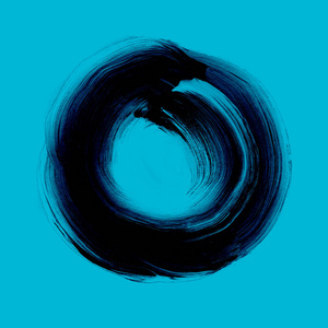 抽象的几何蓝色和黑色的分形照片