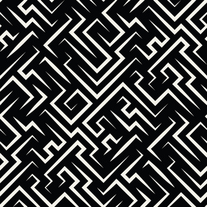抽象的几何线条图形迷宫图案背景