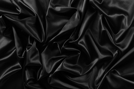 黑色丝绸面料照片