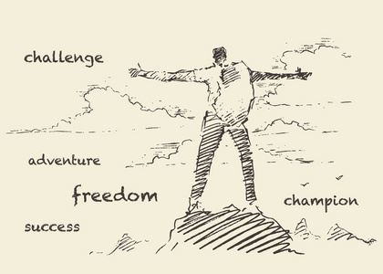 攀爬的藤蔓速写图片