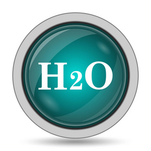 H2o 图标, 在白色背景下的网站按钮