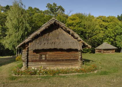 历史上古老的木房子里图片