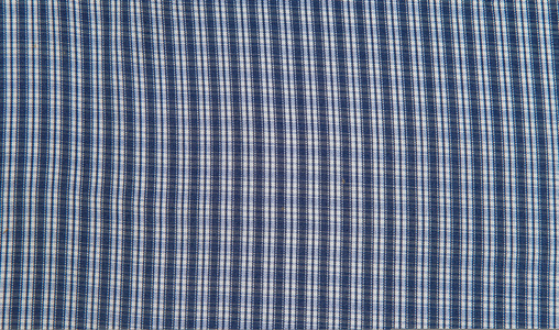 蓝色和白色的桌布背景，格子织物纹理