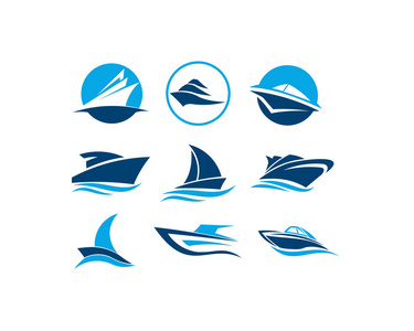 赛车划船划船业务的帆船矢量标识品牌标识照片